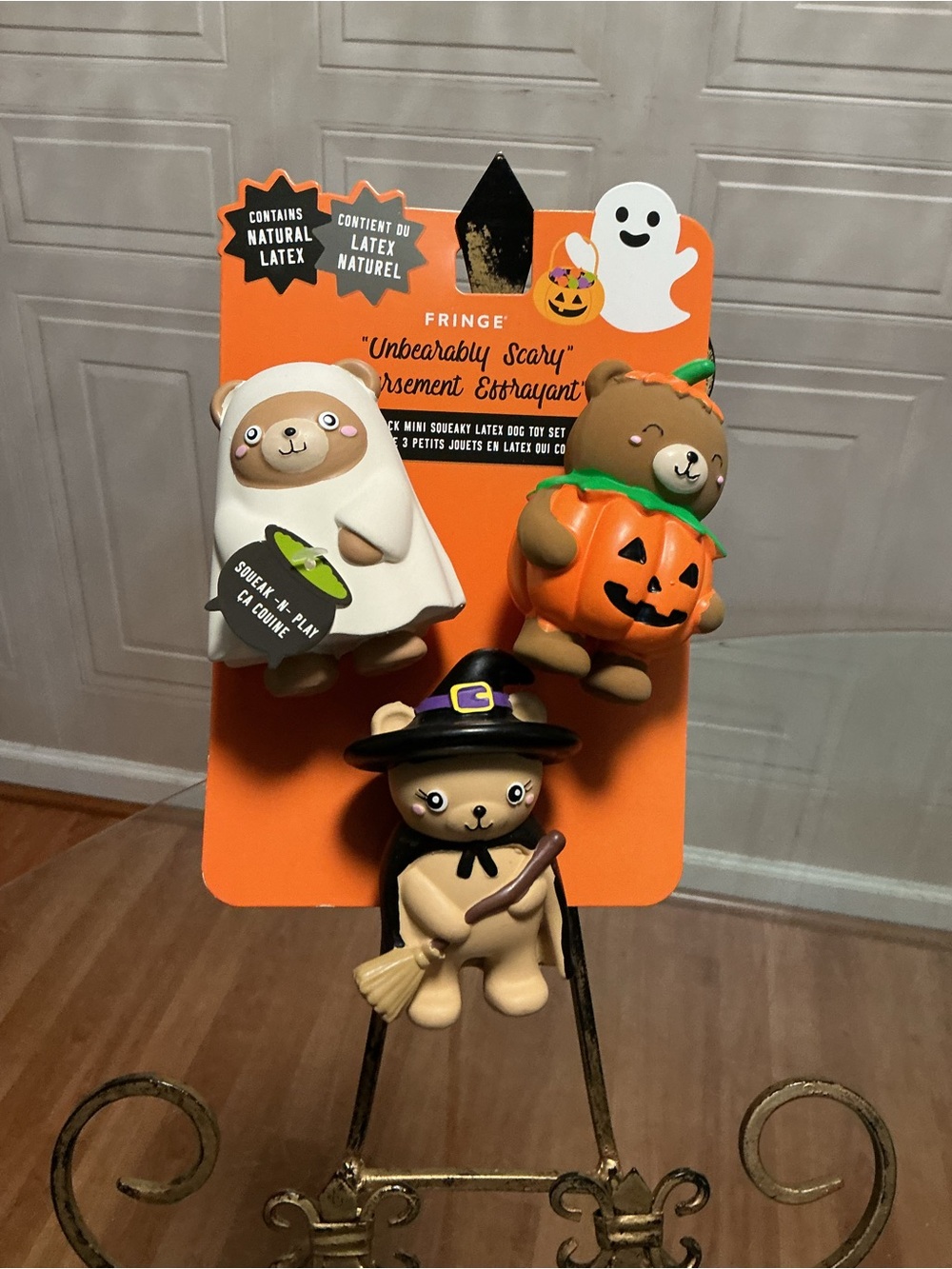 Fringe Halloween Unbearable scary - Set Of Three Squeaky Plush Dog Toy